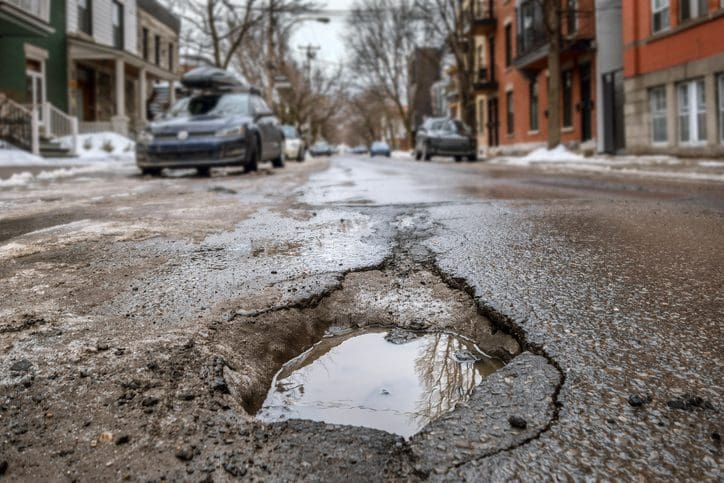 Gill Insurance | Large deep pothole
